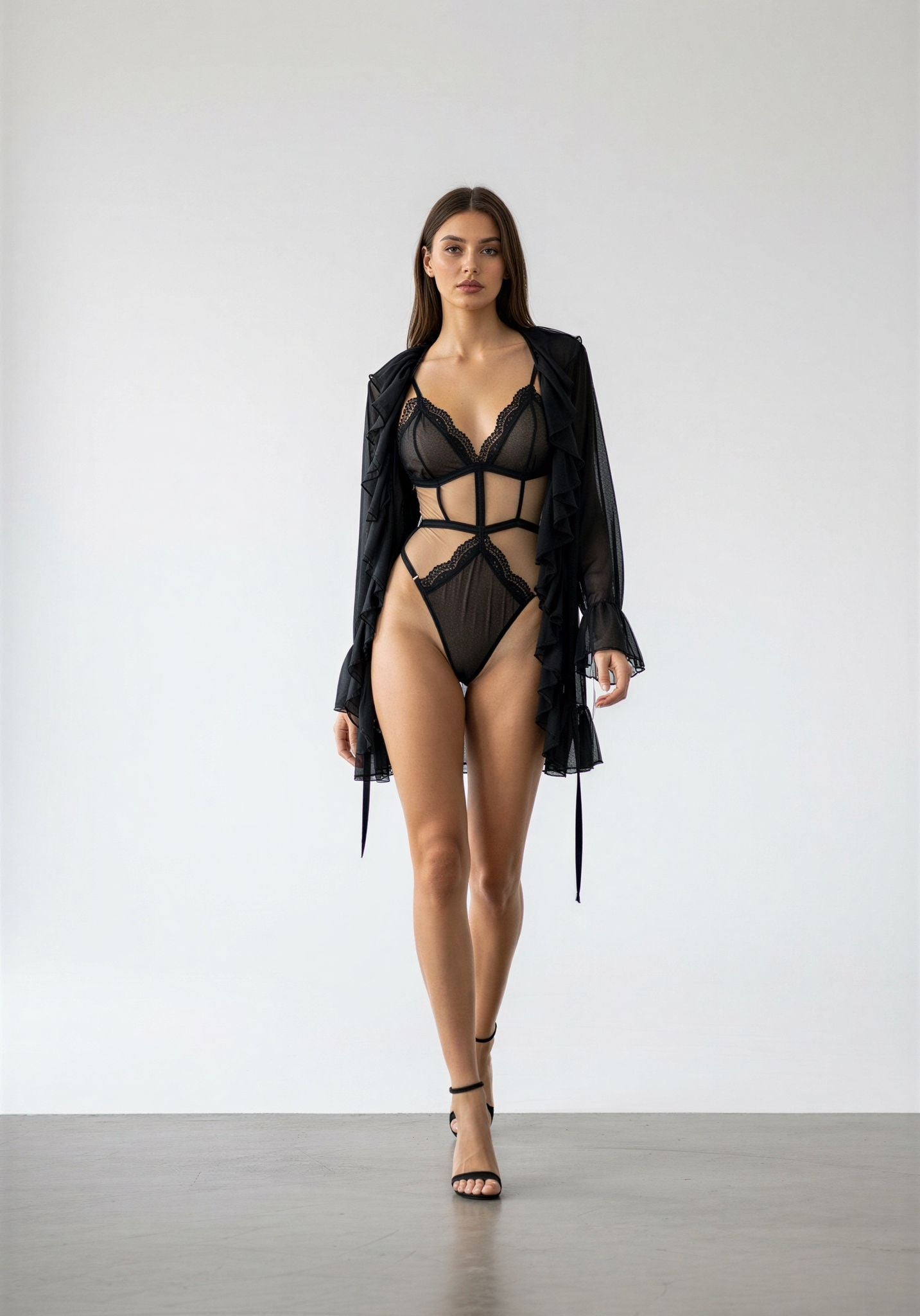 Bodysuit mit Morgenmantel als besonderes Nachtkleid